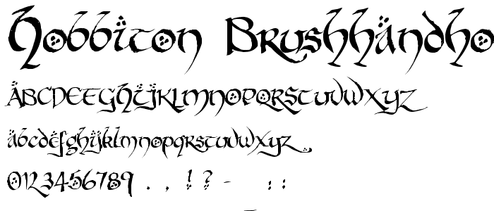 Hobbiton BrushhandHobbiton brush font
